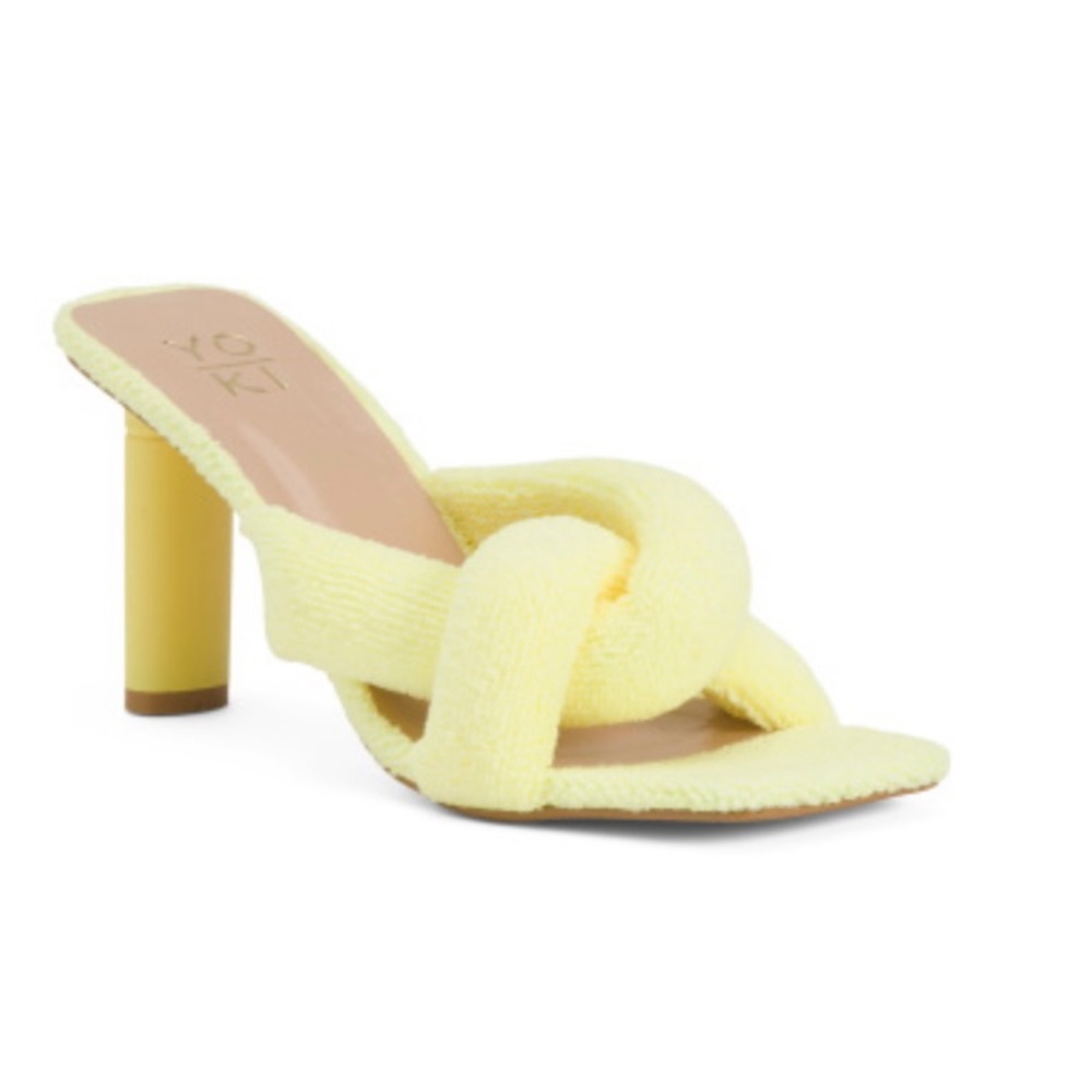 French Terry heel sandals